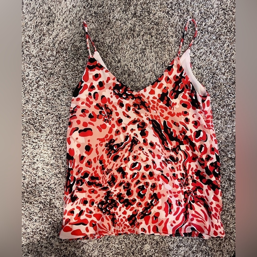 H&M RED DESIGN V NECK CAMISOLE